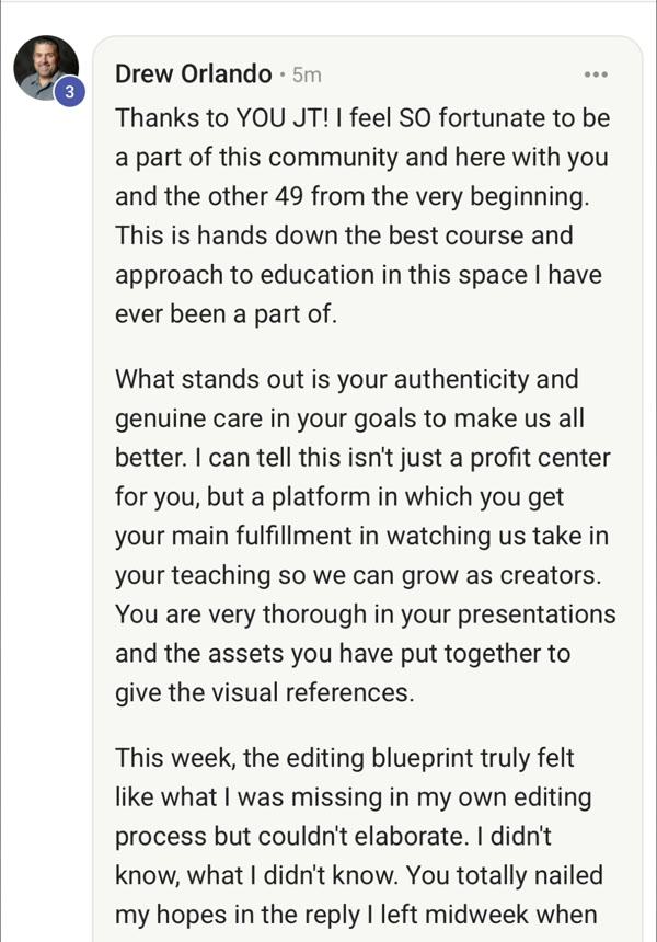 Student message